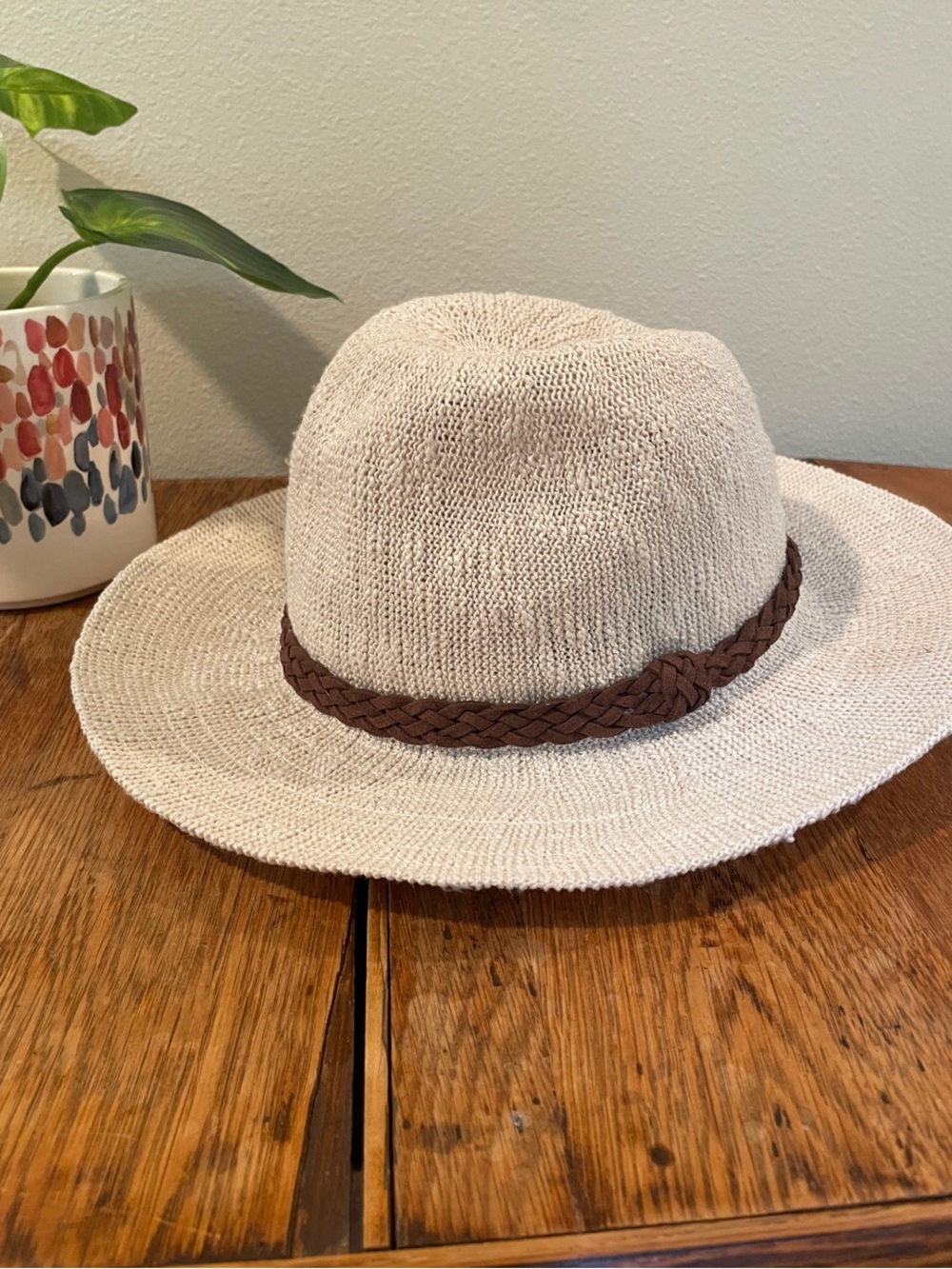 San Diego Hat Company Any Day Fedora – Knit Hat – Braided Brown Band